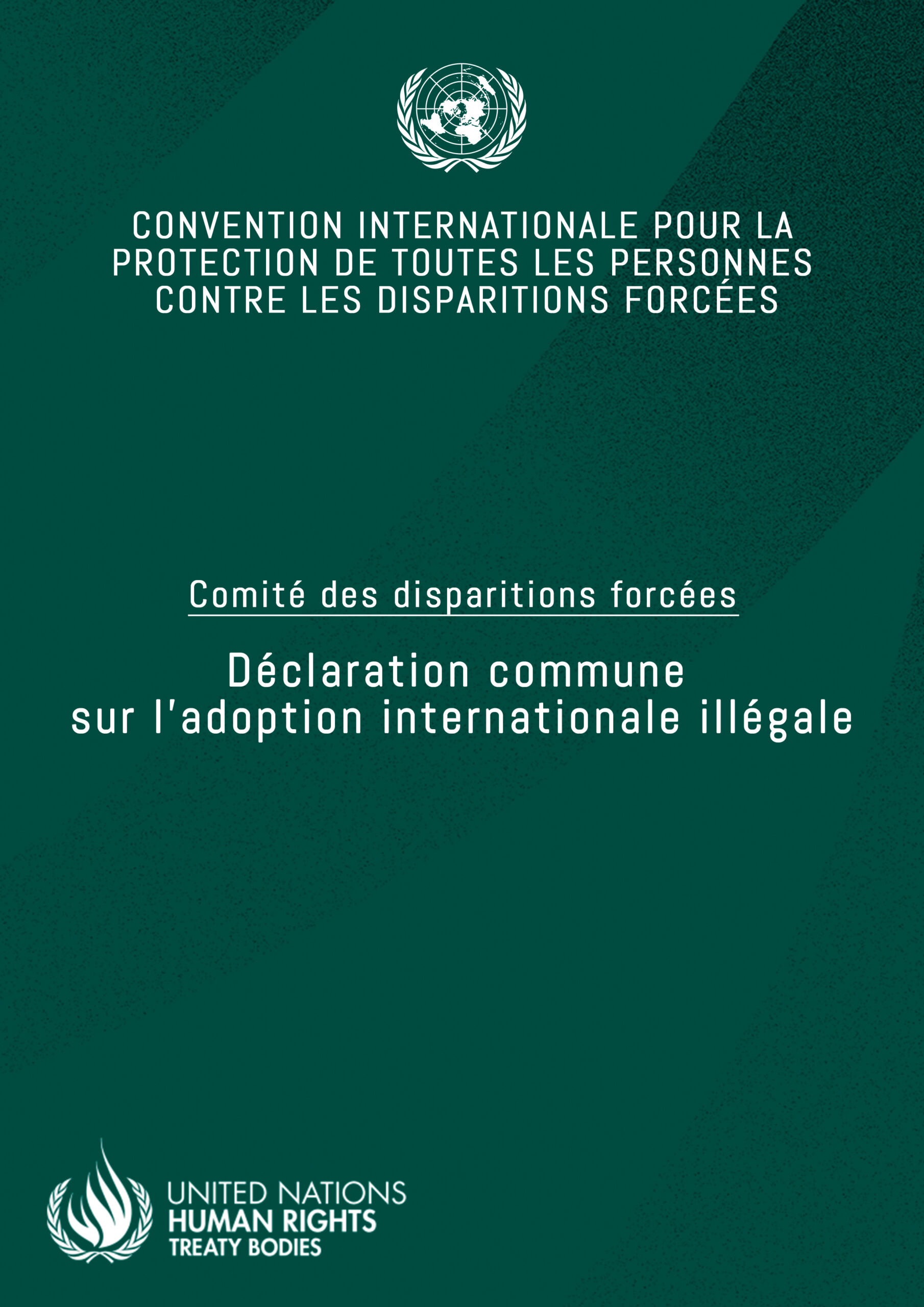 Le 29 septembre 2022, le Comité des Nations Unies a décidé d’adopter une déclaration conjointe sur les adoptions internationales illégales.